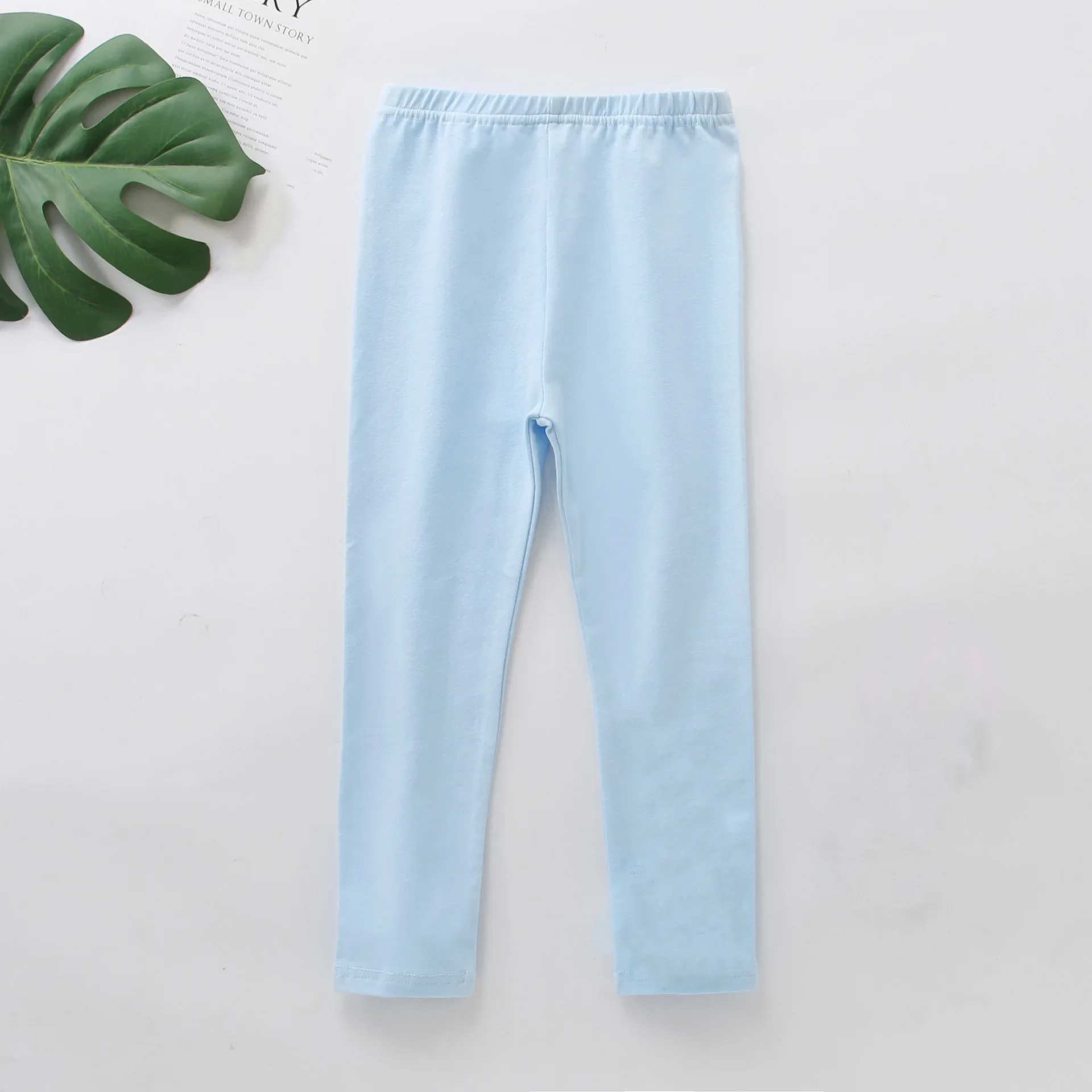 thumbnail image 1 of Pantalones largos de algodón fino para bebé, mallas para mujer y niño, ropa exterior, color blanco y negro, primavera y otoño, 1 of 4