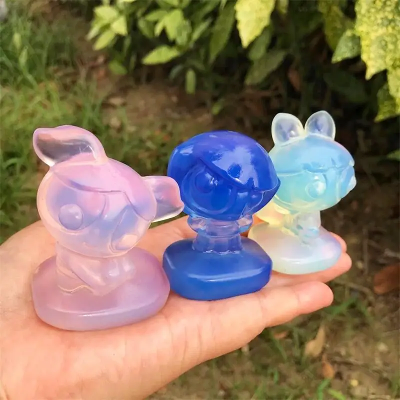 

Высококачественные Мультяшные резьбовые хрустальные ремесла из опалита, 6 см, украшения ручной работы, коллекционные здоровые игрушки, украшение для дома, 1 шт.