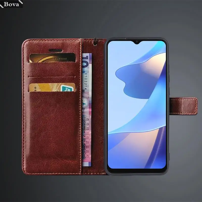 Custodia HONLEN In Pelle Con Mandala Per OPPO A16 / A16s / A54s – Portafoglio Con 3 Slot, Funzione Stand, Magnetica