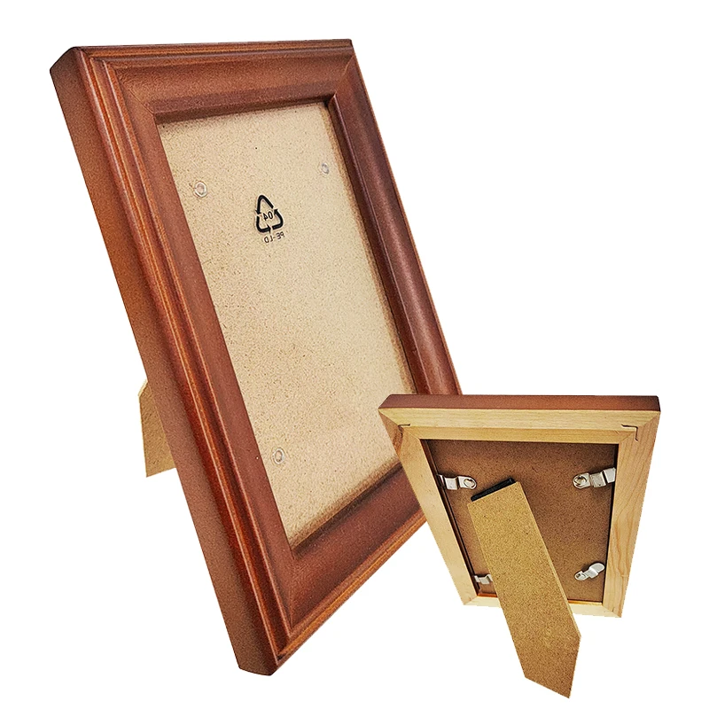 

Brown Black Solid Wood Photo Frame 5 Inch A4 Classic Retro Picture Frame Certificate Frame for Desktop Office Bedroom Home Decor