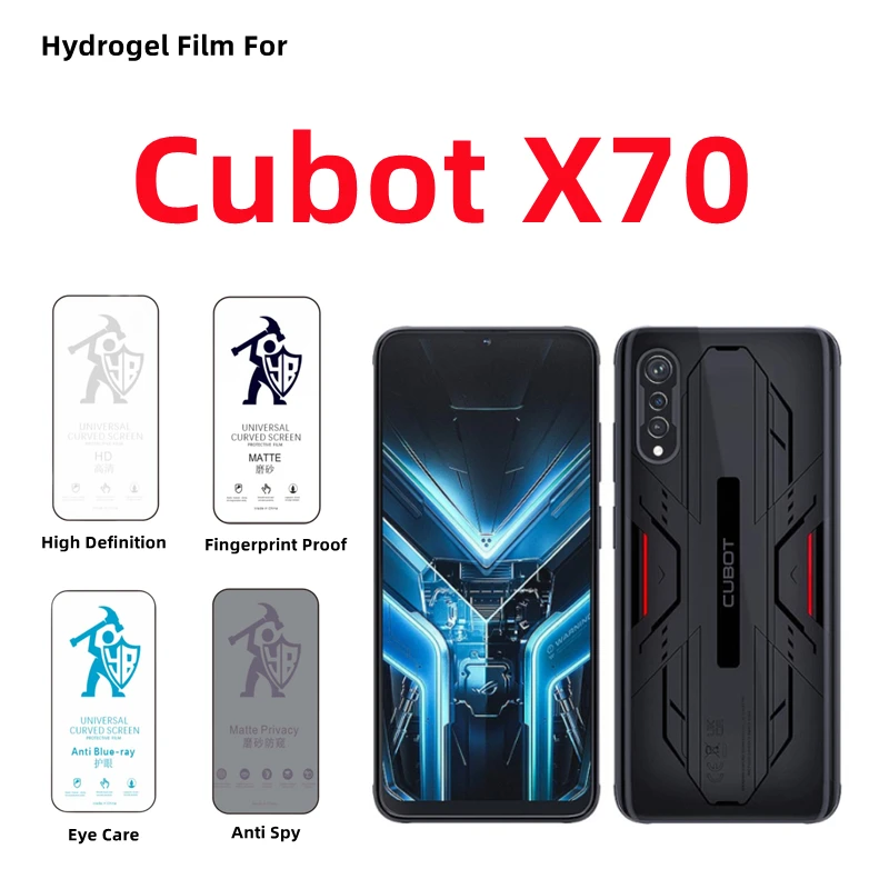 

2 шт., Гидрогелевая Защитная пленка для Cubot X70