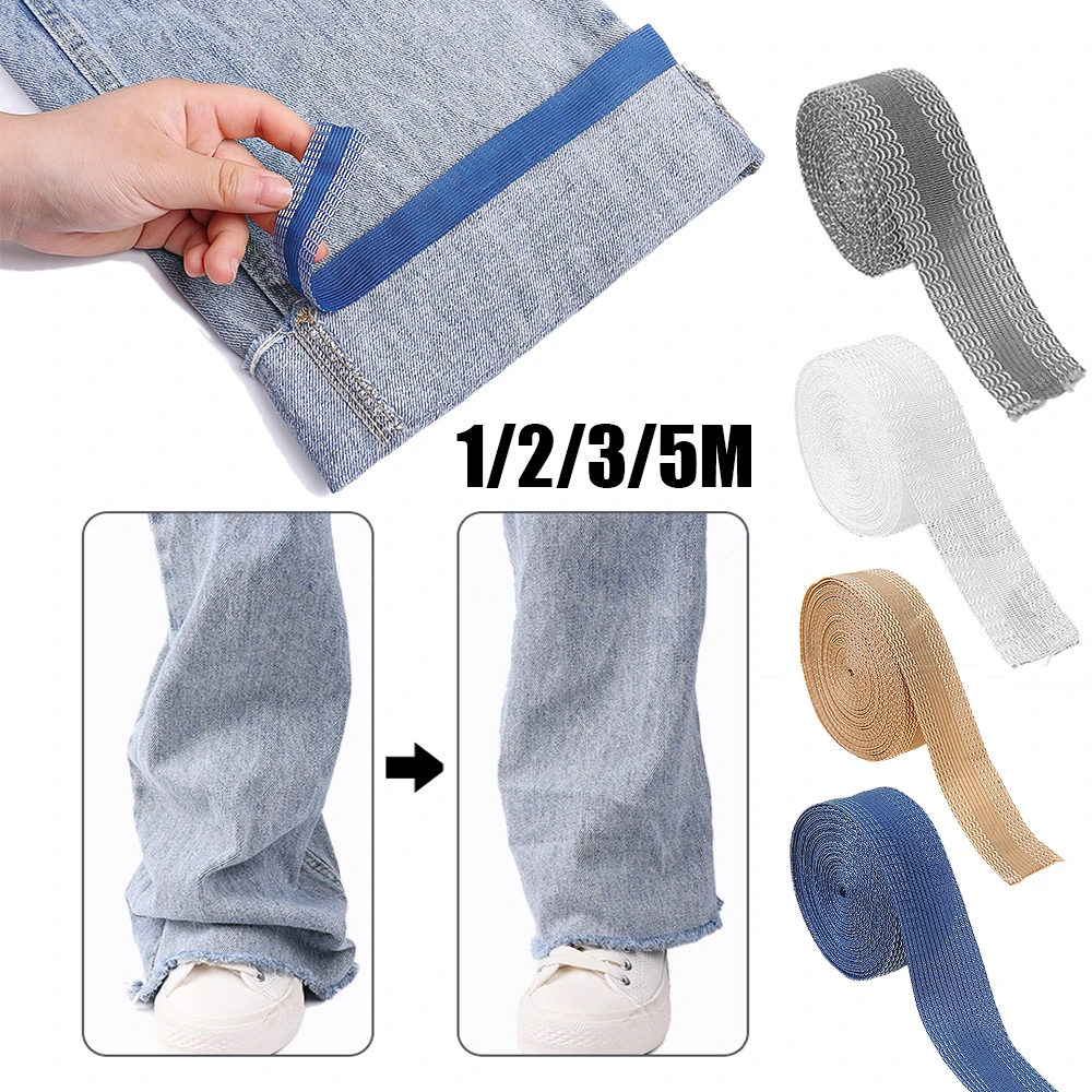 Pegatinas autoadhesivas para piernas, dobladillo para pegar pantalones, cinta de tela acortada traje, pantalones vaqueros, parches, herramientas de costura| | - AliExpress