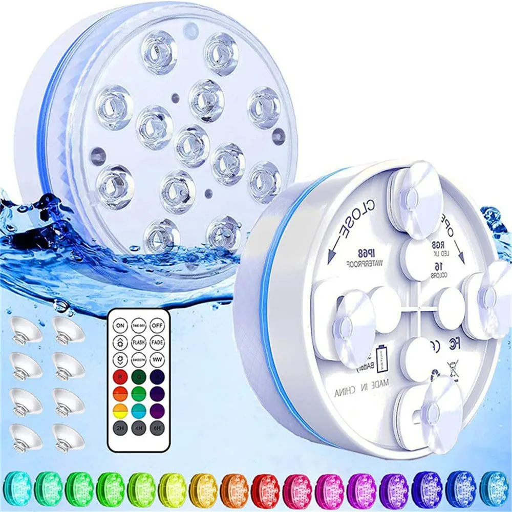 รูปสินค้า RGB น้ำพุ กลางแจ้ง 13 LEDs รีโมทคอนโทรล 16 สี