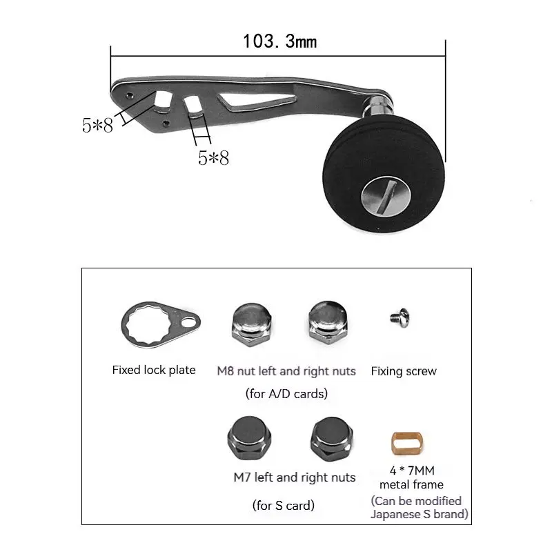 PRO BEROS Angeln Reel Griff EVA Oval Grip Einzigen Rocker Arm Metall Spinning Reel Ersatz Für Baitcast Reel Guss Drum rad – Detail 8