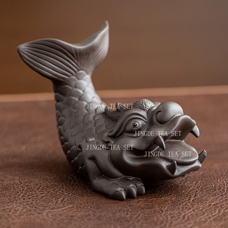 1pcs Purple Clay Pixiu Golden Toad Tea Pet Tea Tray Accessories Wealth Acquisition Ornaments Chinese Tea Set Accessories