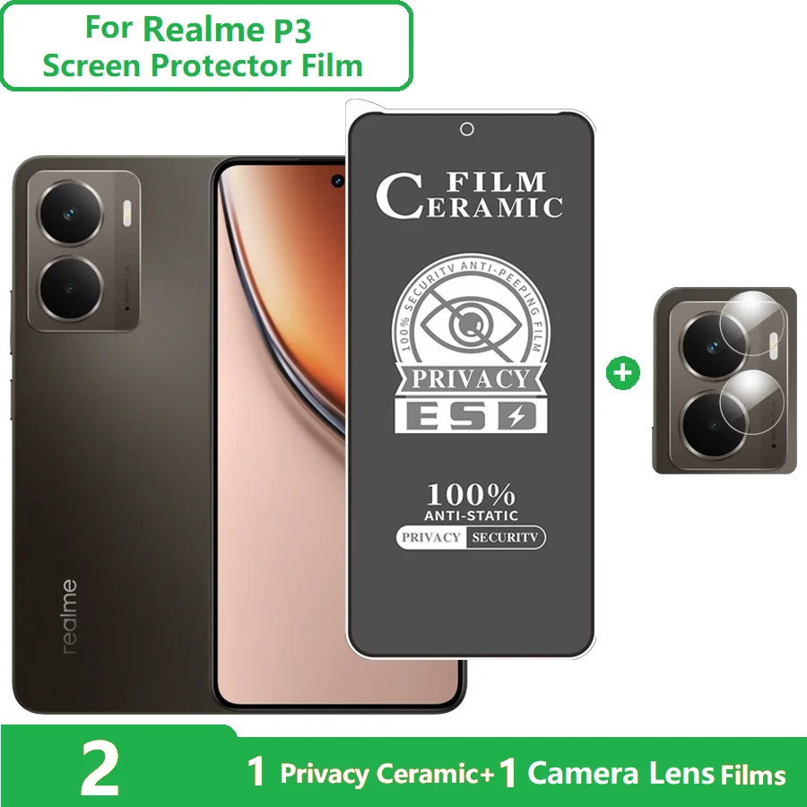 Ceramic Privacy & Anti-Shatter Screen and Lens Protector Set