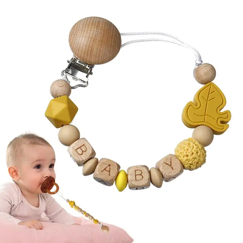 

Pacifier Chain Adjustable One-Piece Soft Flexible Clips Food-Grade Teething Toys Adjustable Length Lightweight And Teething Toys