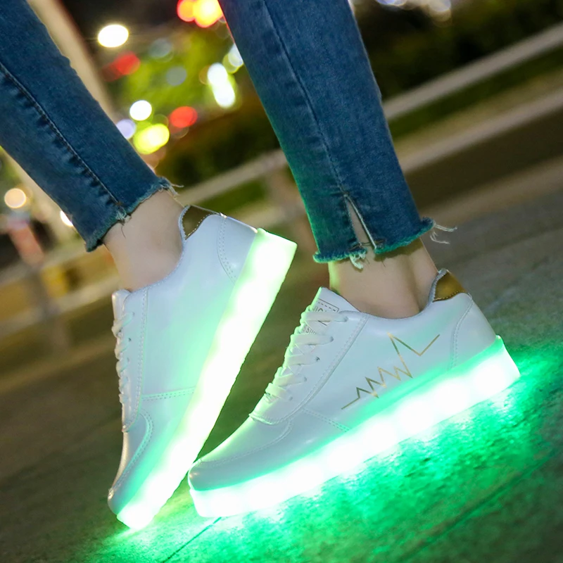 Size 30-42 Kids Shoes for Girls Boys LED Shoes Luminous Light Up Children Tenis Led Slippers Recharging buty led