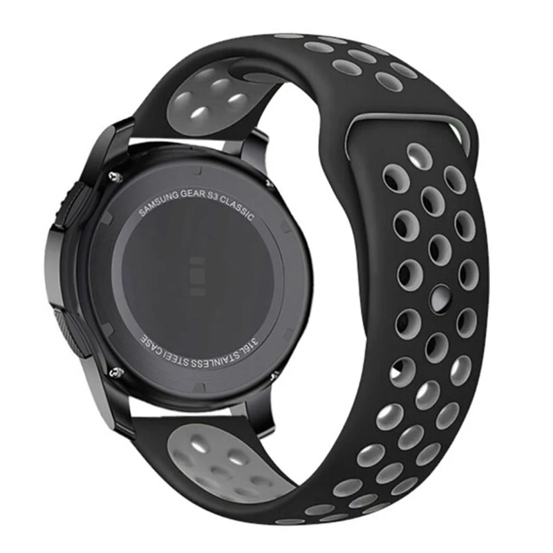 Silicone Sport Bracelet Strap for Smartwatches, 20mm/22mm