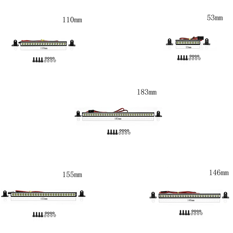 

Rc Car Roof Lamp 9/18/25 LED Light Bar For 1/10 Rc Crawler Trx4 Axial Scx10 90046 Scx24 Wrangler D90 Rubicon Body