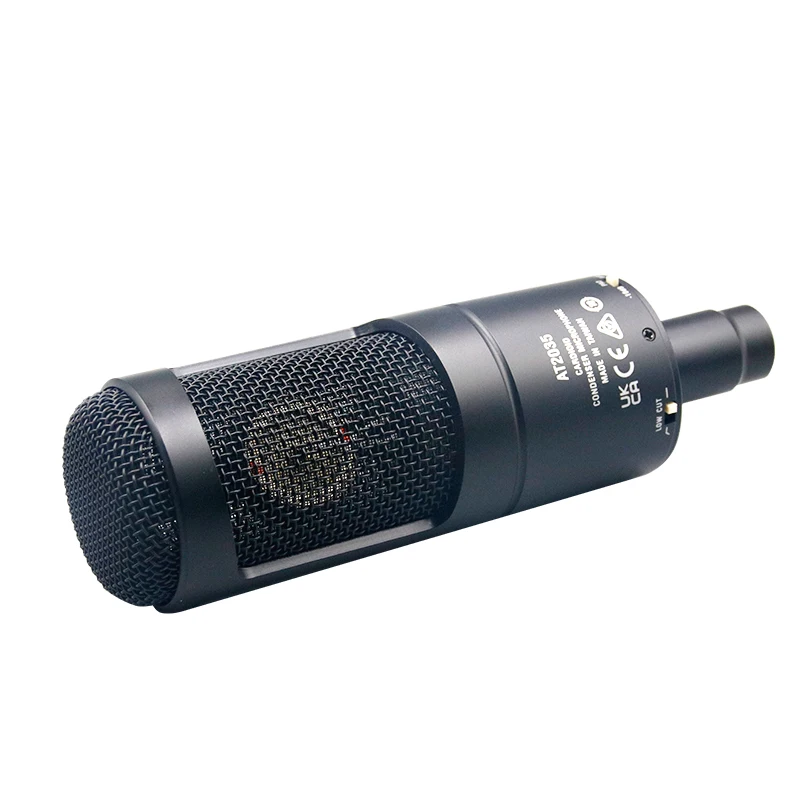 

AT2035 AT 2035 Audio Wired Cardioid Condenser Microphone Wide Dynamic Range for Performance Live Recording Vocal Condenser MIC