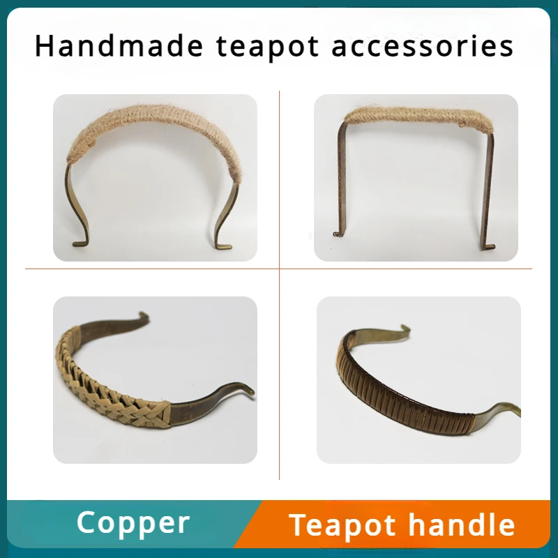 Copper Woven Series Ceramic Purple Clay Teapot Handle DIY Pottery Purple Clay Pot Accessories Anti-scald Twine Hemp Rope Handle