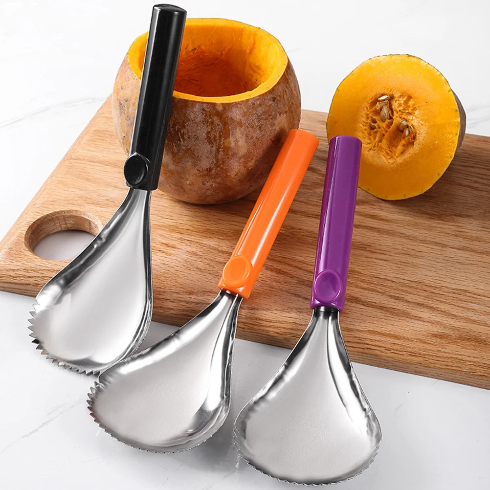 

Pumpkin Pulp Remover Corer Scoop Fruit Corer Serrated Edge Fruit Scraper Stainless Steel Veggie Vegetable Corer Fruit Core