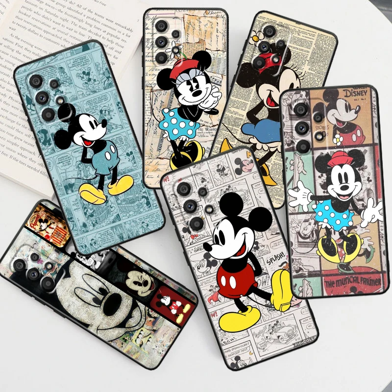 

Comic Mickey Minnie Disney For Samsung Note 20 10 Ultra Plus A31 A8 A14 J6 A12 A5 A70 A7 A34 A25 A04 A24 5G Black Phone Case