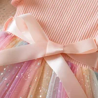 Robe Mickey Minnie pour filles, en Tulle arc-en-ciel, à paillettes, douce, princesse, cadeau de fête d'anniversaire pour filles de 1 à 5 ans 5
