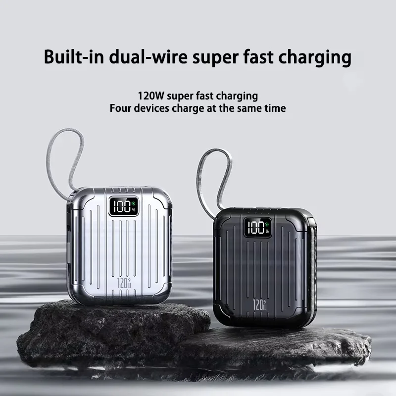 50000mAh Mini Portable Power Bank 120W Two Way Super Fast Charge Large Capacity Battery For iPhone Xiaomi Samsung Lenovo Huawei 3