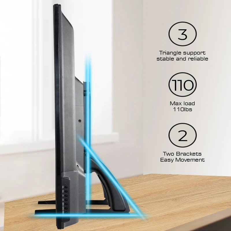 Table Top TV Stand Pedestal for 14-42 Inch LCD/LED/OLED/Plasma Adjustable Universal TVs Screen Monitor Bracket Table Feet table top tv stand