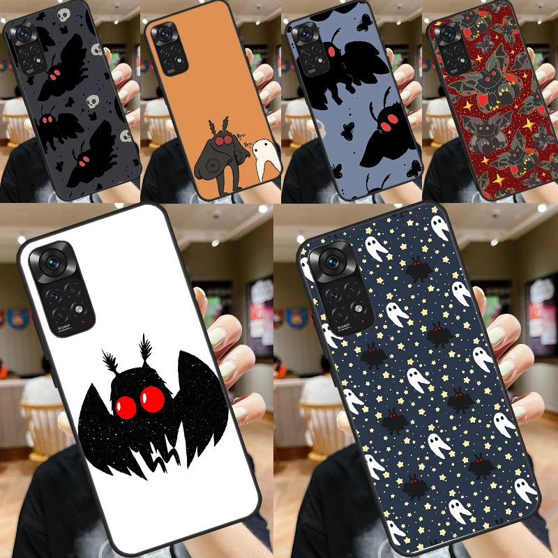 Custodia Mothman Night Grey Per Xiaomi Redmi Note 12 8 9 10 11 Pro Note 12S 11S 10S 9S Redmi 10C 10A 9C 12C Cover