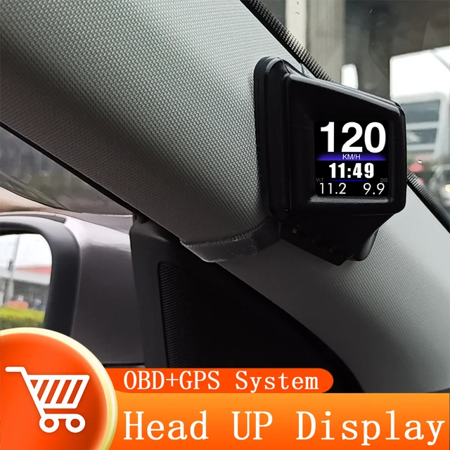 HUD OBD2+GPS On-board Computer Head up Display Car tachometer Turbo Oil  Pressure Water Temp GPS Speedometer For Gasoline Car - AliExpress
