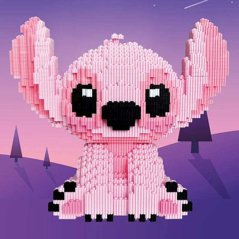 Cute Stitch Building Block Toys Small Particle Bricks DIY 3D Model Assembly Children's Building Block Toys Birthday Gift - Bilde 3
