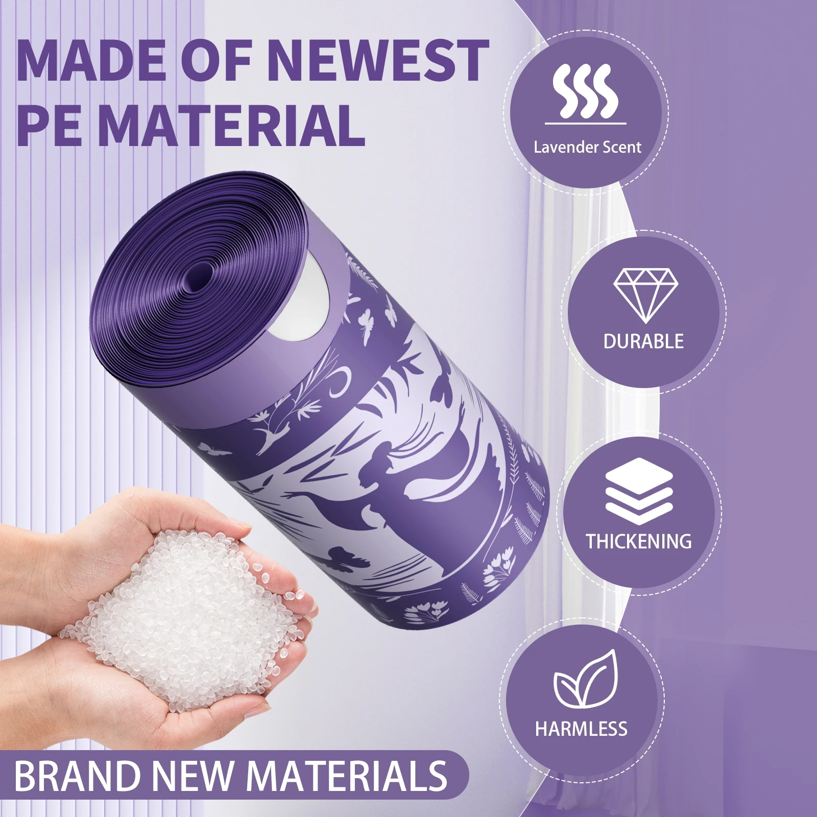 Thick Hand-Held Garbage Bag Household Large Plastic Tear-Free Drawstring Kitchen Waste Deodorization Mosquito Proof 2