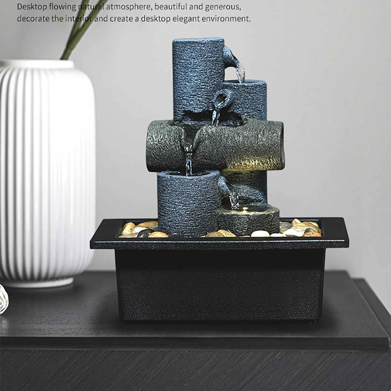 WaterViewFlowingFountainIndoorAirHumidifierDesktopFountain