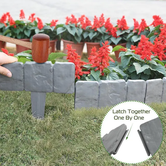 Enhance Your Garden with the Garden Fence Imitation Stone Landscape Path Flower Fence