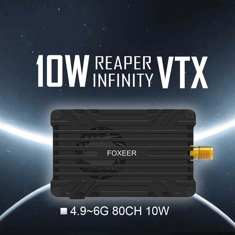 FOXEER Reaper Extreme 3W 10W V2 VTX видеопередатчик 80CH 4,9 ~ 6G Встроенный микрофон для FPV thumbnail 5