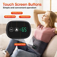 Infrared heating waist massager belt with vibration and lumbar support