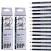 14Pcs/pack Drawing Pen Ultra Fine Line Marker Black Sketch Pen 6H 4H 2H HB B 2B 3B 4 B 5B 6B 7B 8B 10B 12B Art Marker Pencil 4