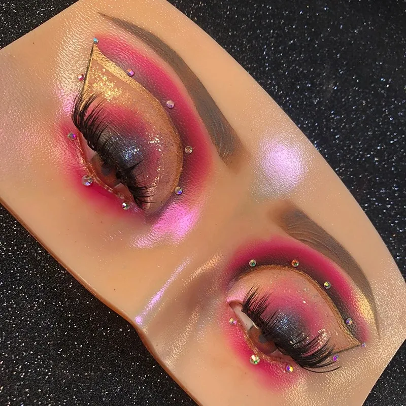 Testa di manichino per pratica trucco realistico - Viso da allenamento professionale in silicone per artistici cosmetici, applicazioni di trucco riutilizzabili - immagine 3
