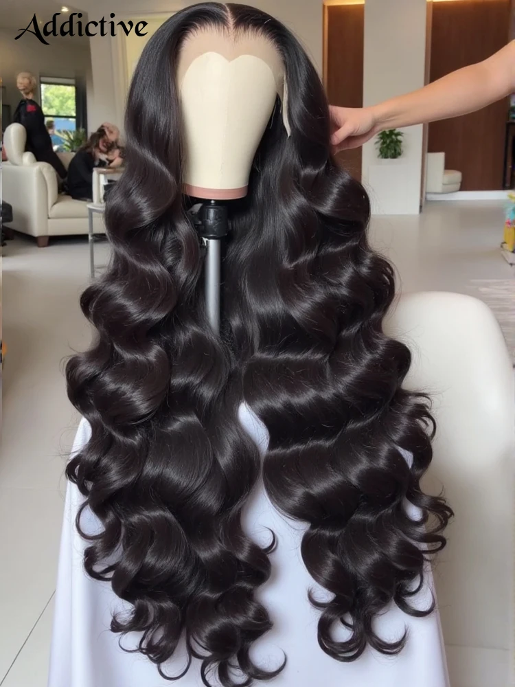 human hair wig 220% Body Wave 13x6 HD Transparent Lace Front Human Hair Wigs 30 40 Inch 13x4 Lace Frontal Water Wave 5x5 Closure Wig For Women
