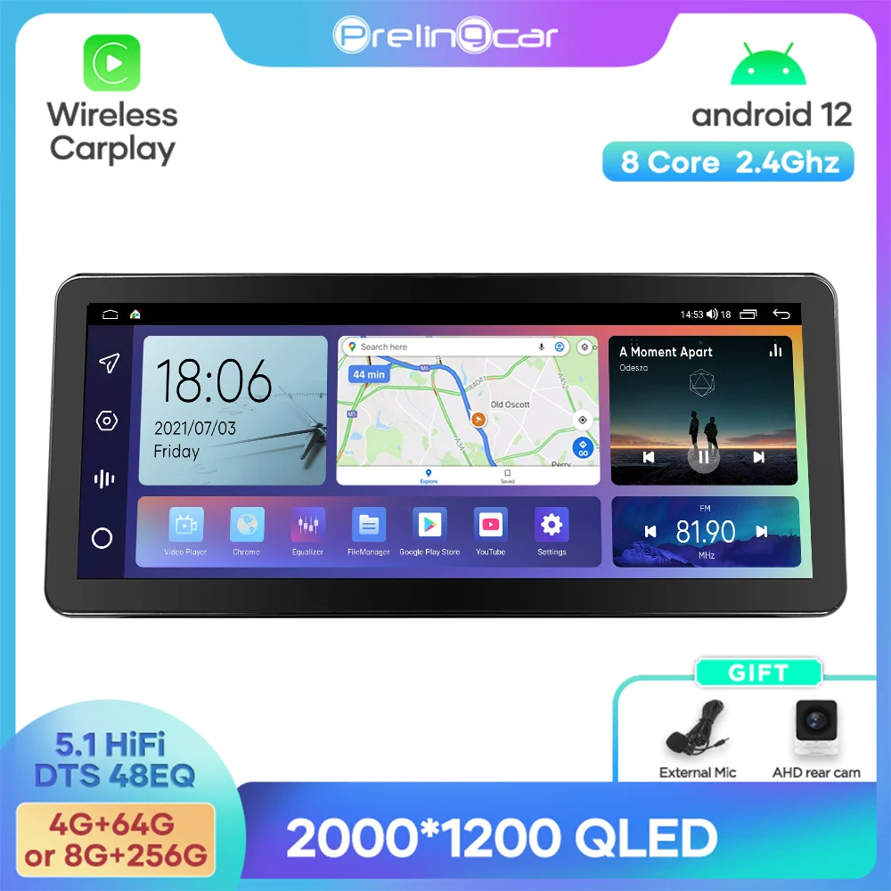 

Android 12 System Player 5.1HIFI DST 12.3“ For Toyota RAV4 Wianda 2020-2022 Car Monitor 128G Carplay RDS GPS Built Radio DVD