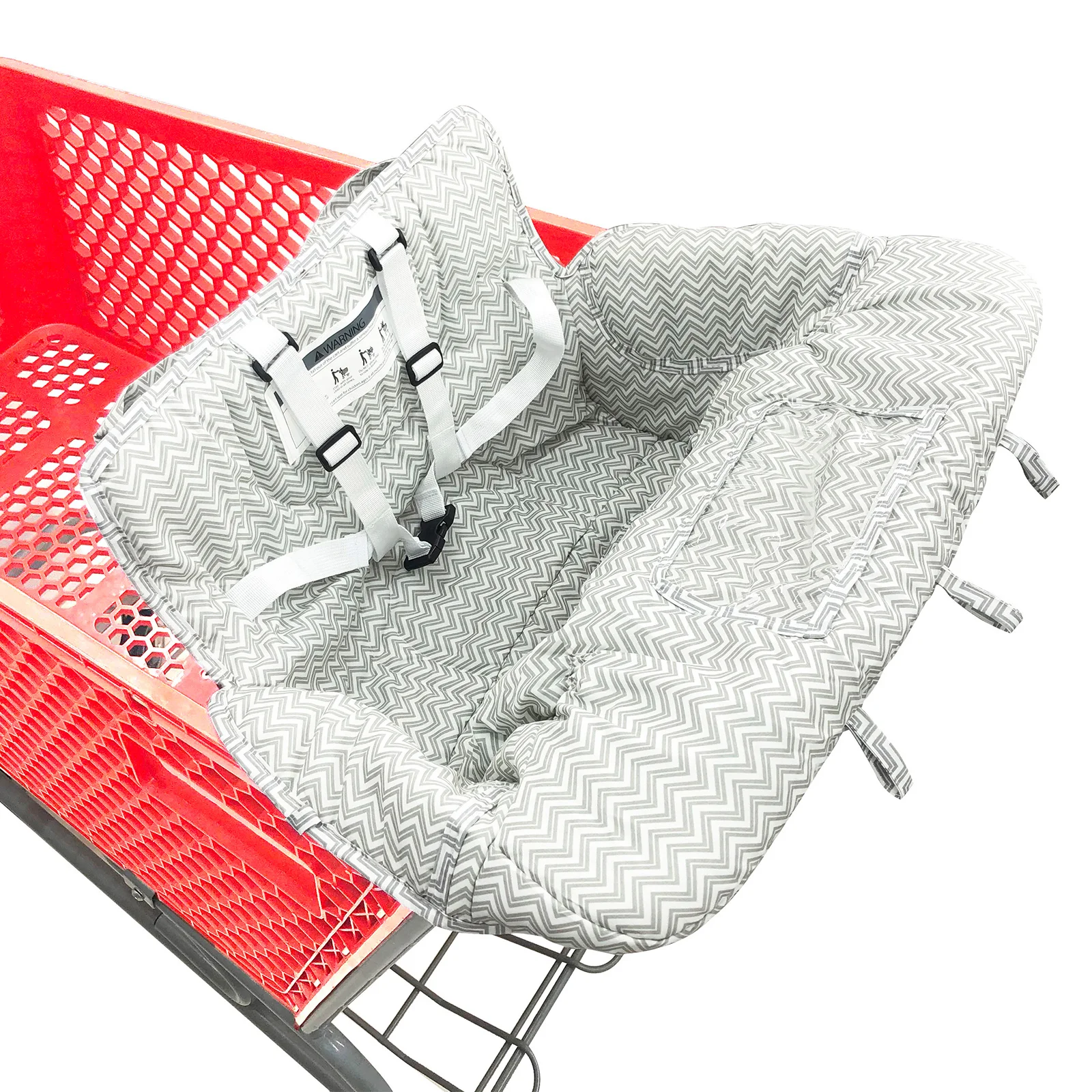 Juste multifonctionnelle 2 en 1 pour caddie de bébé, housse de chaise haute pour enfants avec coussin épais et doux, support de téléphone transparent