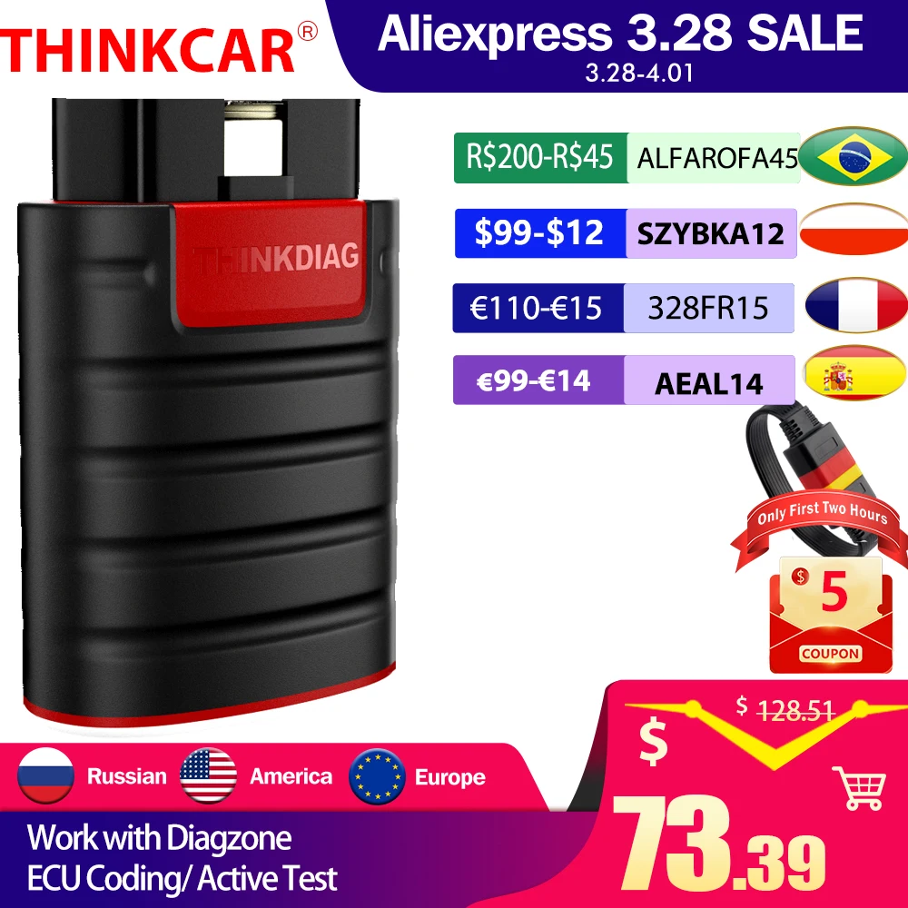 Полный набор программного обеспечения THINKCAR V1.23.004 Thinkdiag 1 год бесплатного OBD2