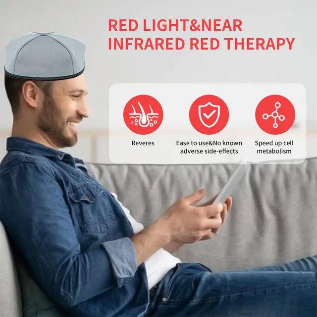 Red Light Therapy Device Hat Near Infrared LED Treatment Helmet for Hair growth Cap Prevant Loss Head relaxation Relief scalp - Image 5