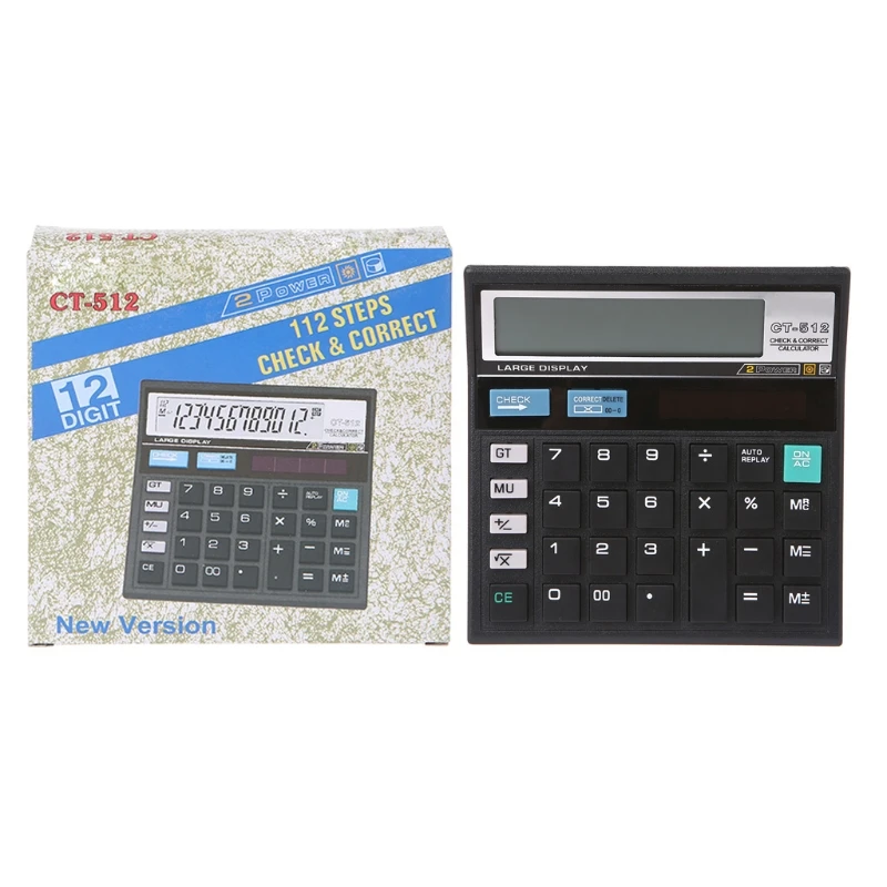 12-Digit Desk Calculator Business Students Accounting Tool and