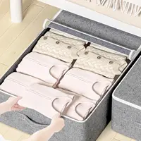 Bac de rangement pour vêtements, couette sous le lit, conteneur de rangement pliable, organisateur de vêtements avec fermeture éclair robuste pour tissu de couverture 2