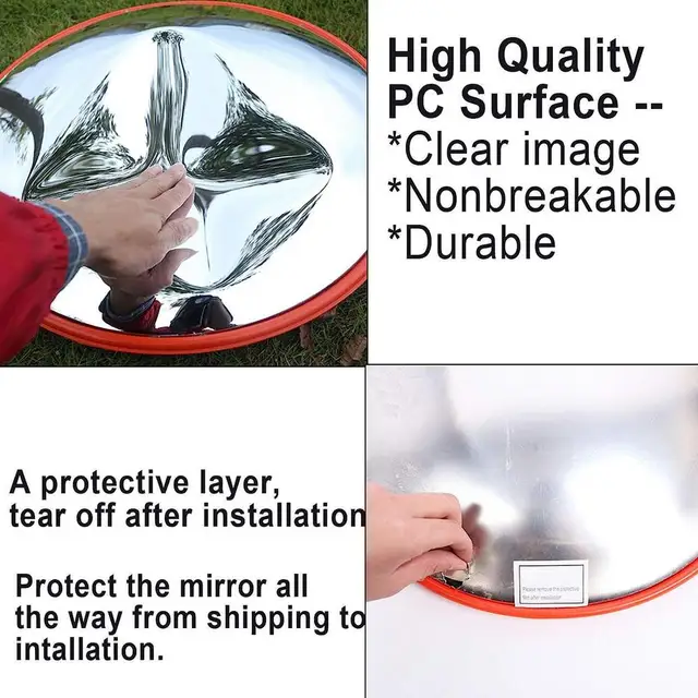 Espejo Convexo De Seguridad 45 Cm - Para Garajes Y Aparcamientos (Incluye Soporte)