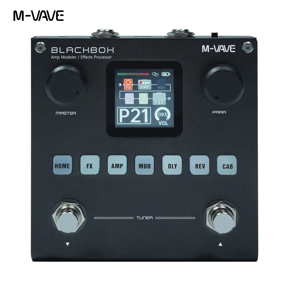 M-VAVE Annblackbox Multi-Effects Pedal AMP Modeler Processor W/80 Editable Presets, 6 Effects Modules for Electric Guitar Bass 1