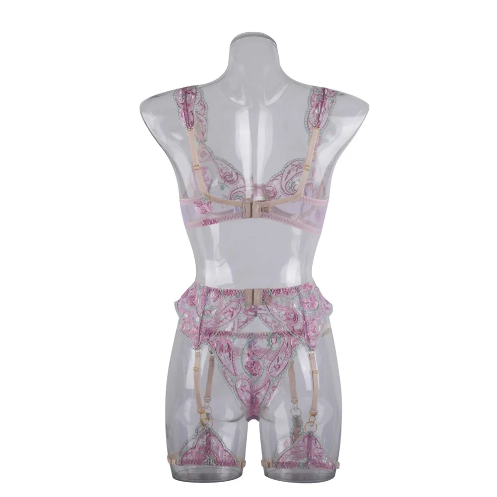 pureloli sissy Aduloty Women's Sexy Underwear Exquisite Flower Embroidered Bra Set Summer  Thin Section Perspective Garter Thong Erotic Lingerie - AliExpress 200574005