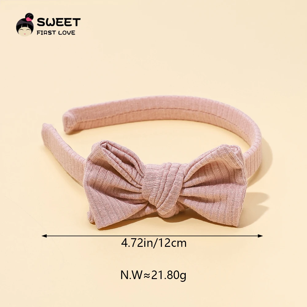 Baby Accessories For Newborn Toddler Kids Baby Girl Boy Headband  Solid Color Hairhoop Simple  Atmospheric Bow Hair Accessories - 4