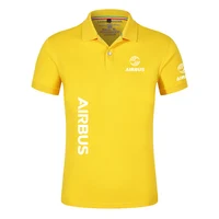 Polo à revers pour hommes, couleur unie, AIRBUS AVIATION, col montant nu, T-shirt européen ample à manches courtes, nouvelle collection 2024 4