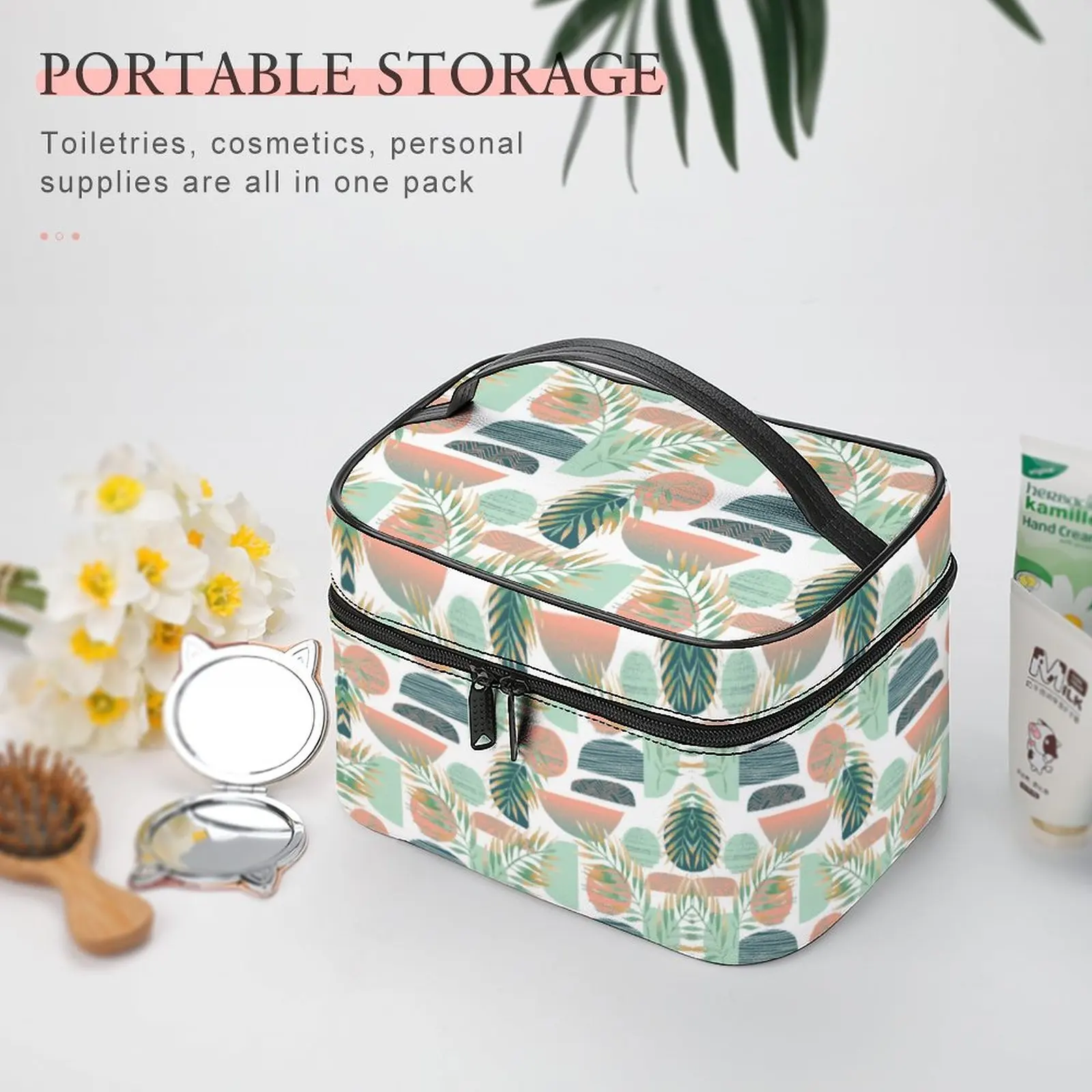 Customized Personalized Pattern Cosmetic Bag Girl Outdoor Waterproof Make Up Case Female Multifunction Print Makeup Bag