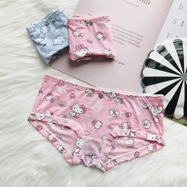 Compra online de Calcinha boxer estampada kawaii, desenho animado,  crianças, meninas, roupa íntima de algodão fofa