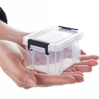 Household Goods Plastic Storage Box Transparent Mini Convenient Organizing Bin Durable Portable Mini Wear-resistant Storage Box 1