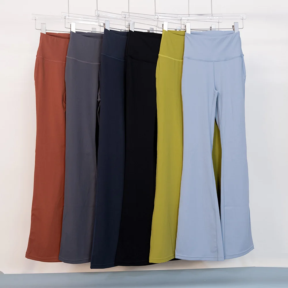 Lulu Flare Leggings Women High Waist Workout Yoga Pants Tummy Control