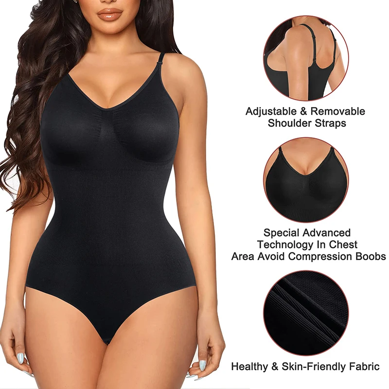 Women Bodysuit Camisole Shapewear Tummy Control Full Body Shaper