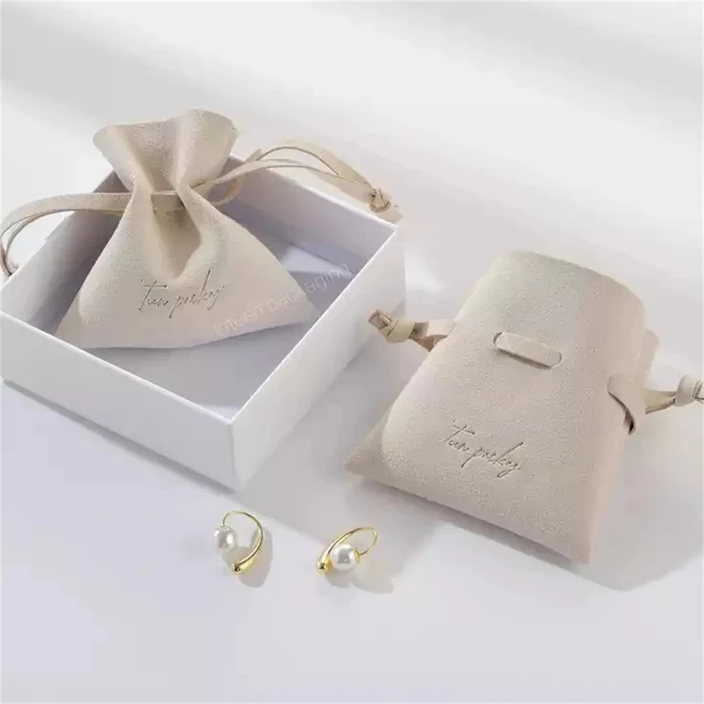 

Бархатный мешочек из микрофибры для подарочной упаковки, печать на заказ, многоцветный, сумка для ювелирных изделий, 100 шт.