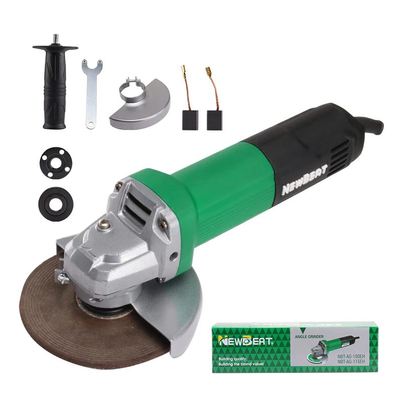

Newbeat Angle Grinder Black Switch 100mm 900W Cutting NBT-AG-100EH 1300r/min Green